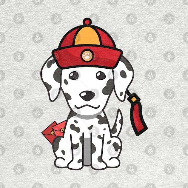 Cute dalmatian ready for lunar new year by Pet Station